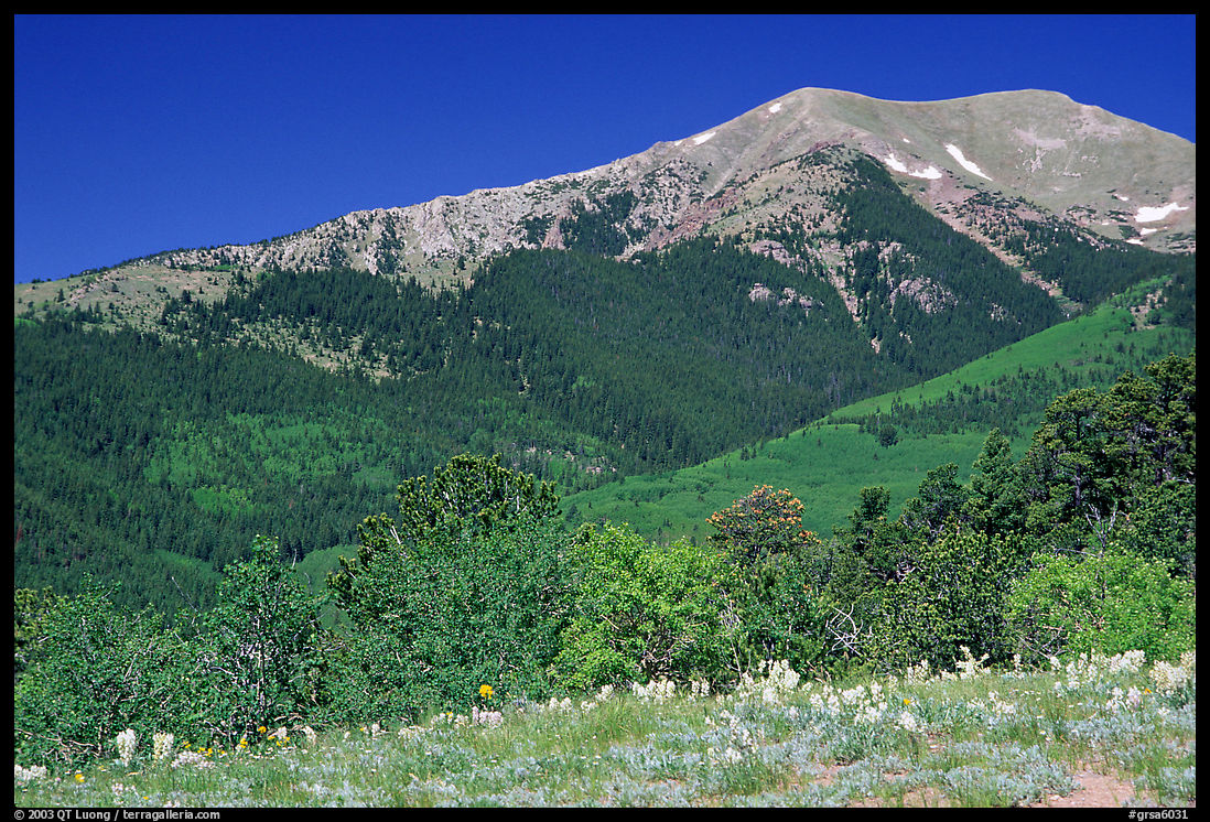 Sangre de Cristo Mountains near Medora Pass. Great Sand Dunes National Park, Colorado, USA.