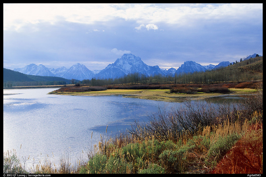 Oxbow bend and Mt Moran. Grand Teton National Park, Wyoming, USA.