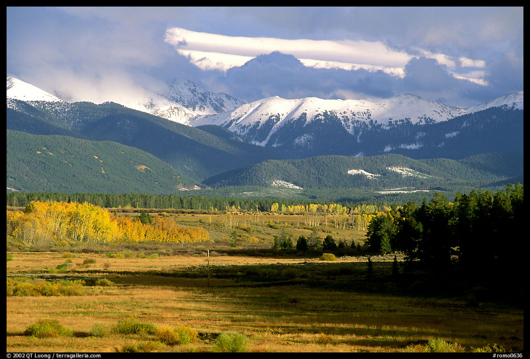 Fall color and mountain range. Colorado, USA