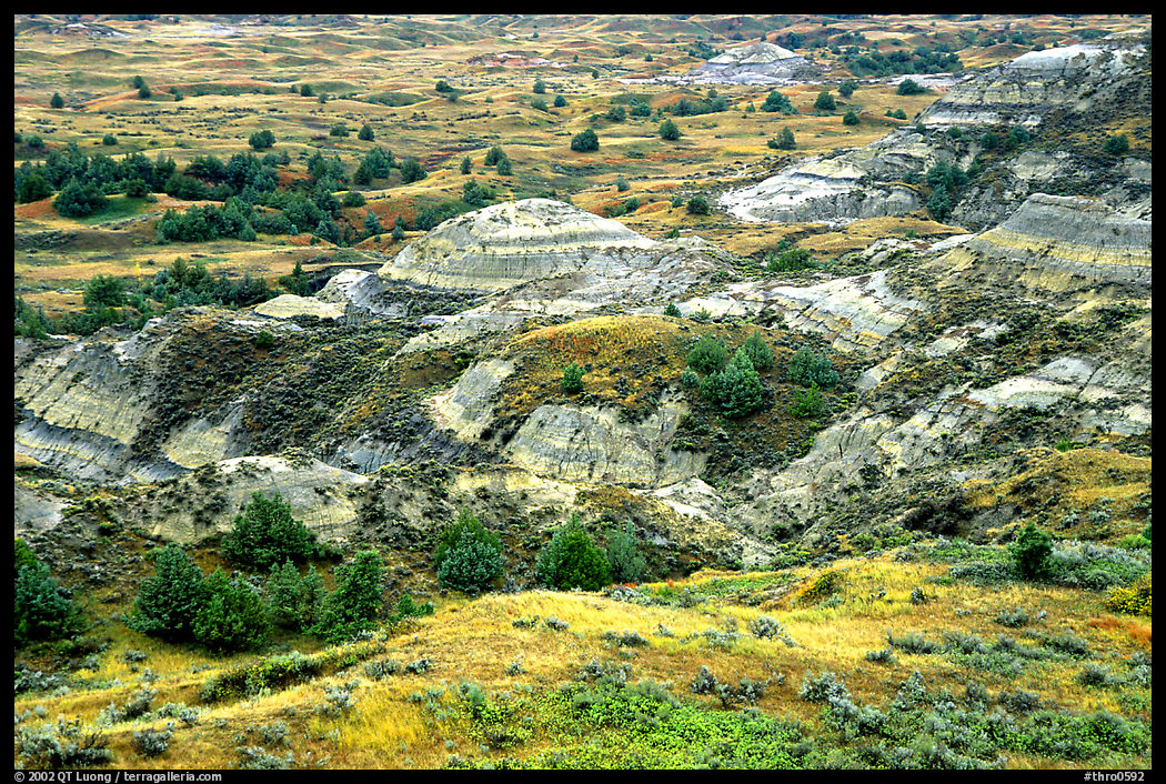 Badlands from Boicourt overlook. Theodore Roosevelt  National Park, North Dakota, USA.