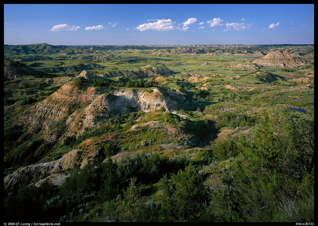 Painted Canyon, late afternoon. Theodore Roosevelt  National Park, North Dakota, USA.