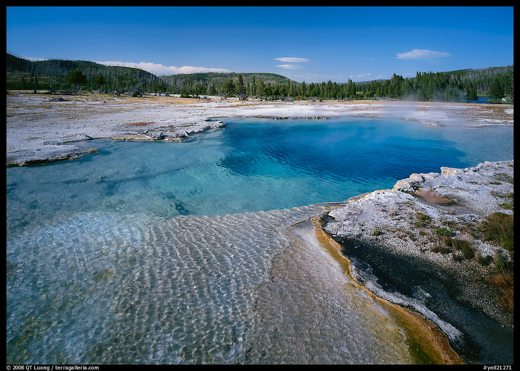 Sapphire Pool, afternoon. Yellowstone National Park, Wyoming, USA.