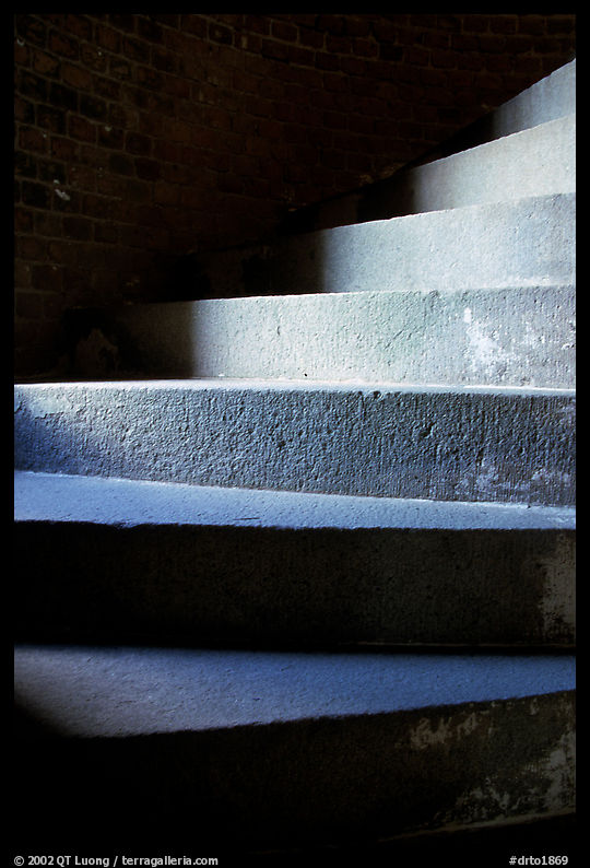 Spiral staircase, Fort Jefferson. Dry Tortugas  National Park, Florida, USA.