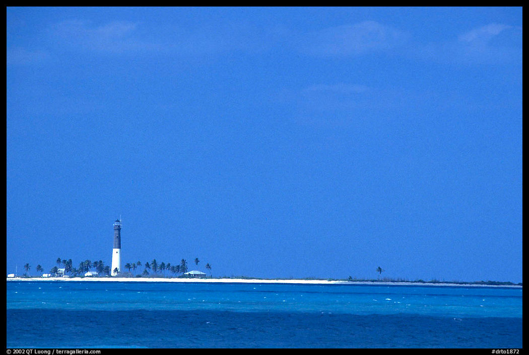 Loggerhead Key and lighthouse. Dry Tortugas  National Park, Florida, USA.