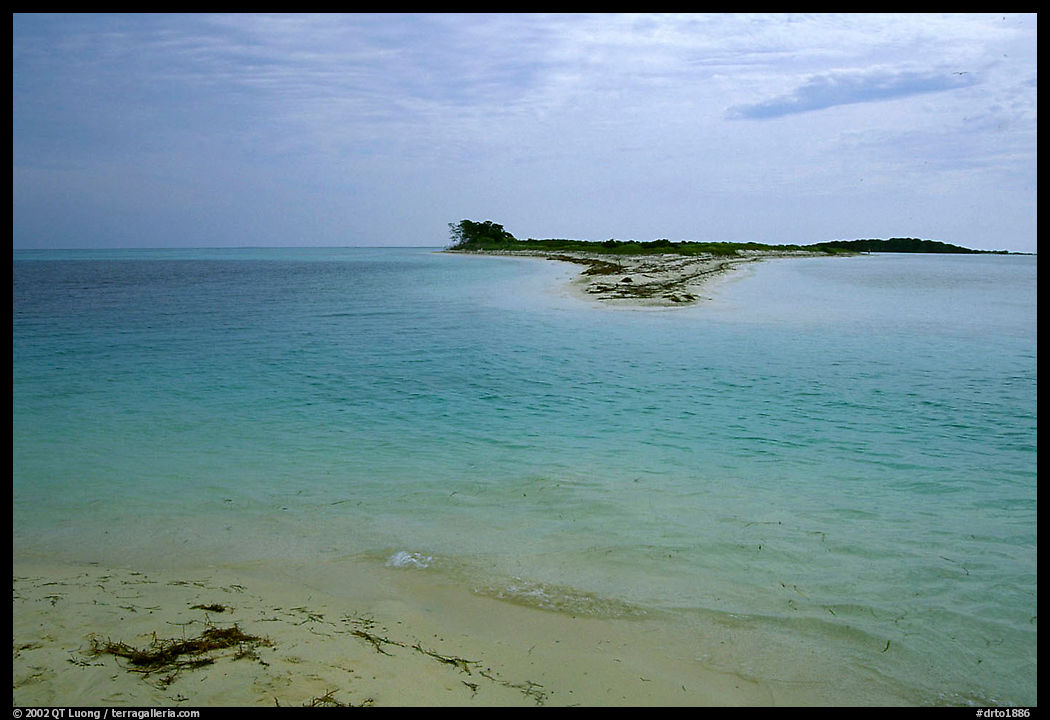 Bush Key seen across the channel from Garden Key. Dry Tortugas  National Park, Florida, USA.