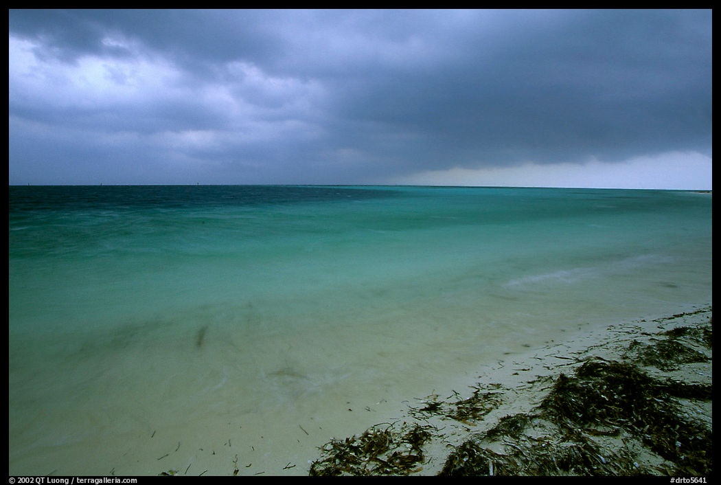 Approaching storm from Bush Key. Dry Tortugas  National Park, Florida, USA.