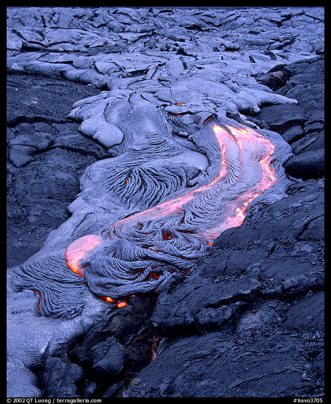 Fluid lava flow detail. Hawaii Volcanoes National Park