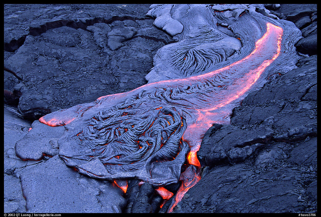 Molten Lava flow. Hawaii Volcanoes National Park