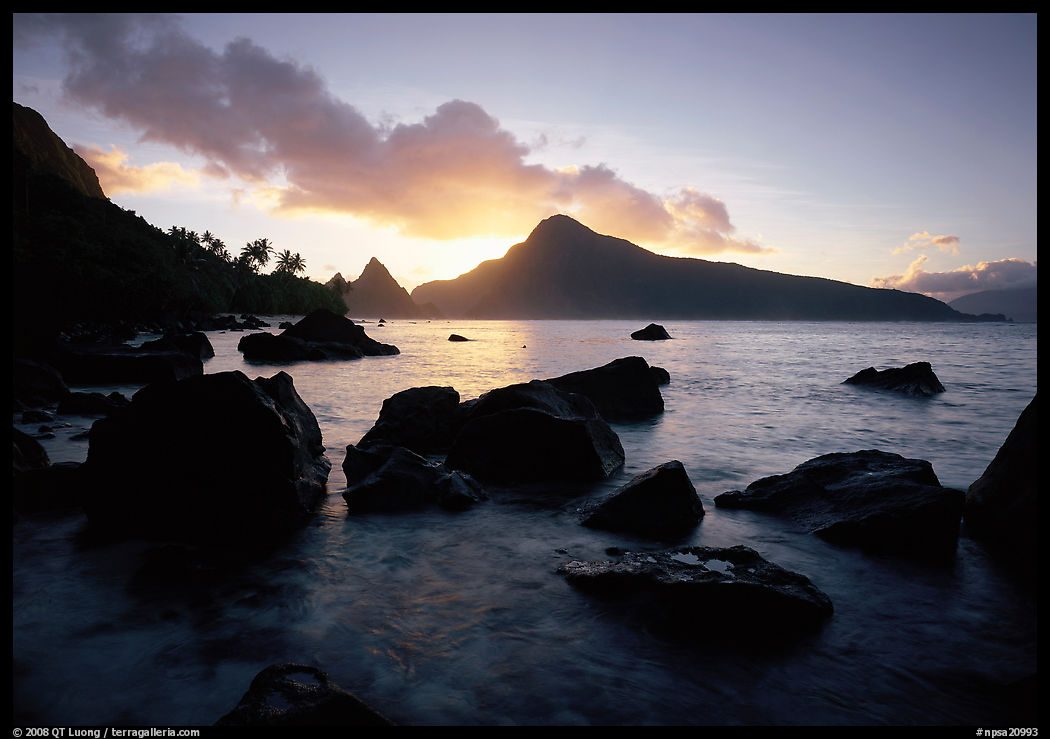 Sunrise from South Beach, Ofu Island. National Park of American Samoa