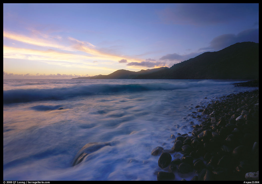 Vatia Bay at dawn, Tutuila Island. National Park of American Samoa