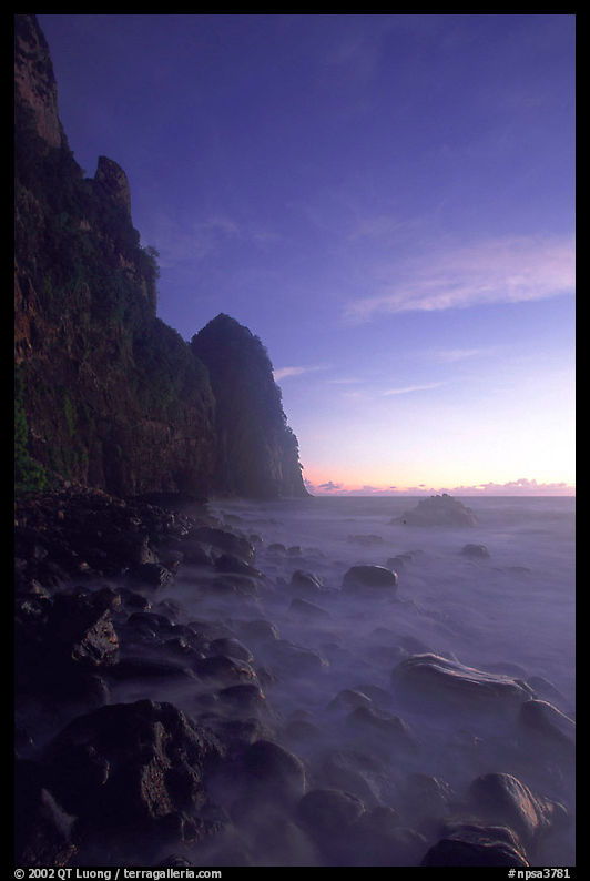 Tall seacliffs, Pola island,  Tutuila. National Park of American Samoa