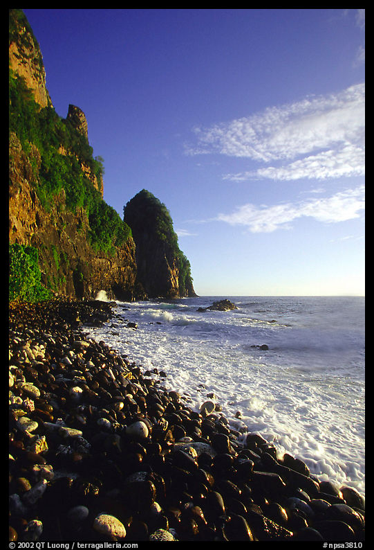 Pola Island at sunrise, Tutuila Island. National Park of American Samoa