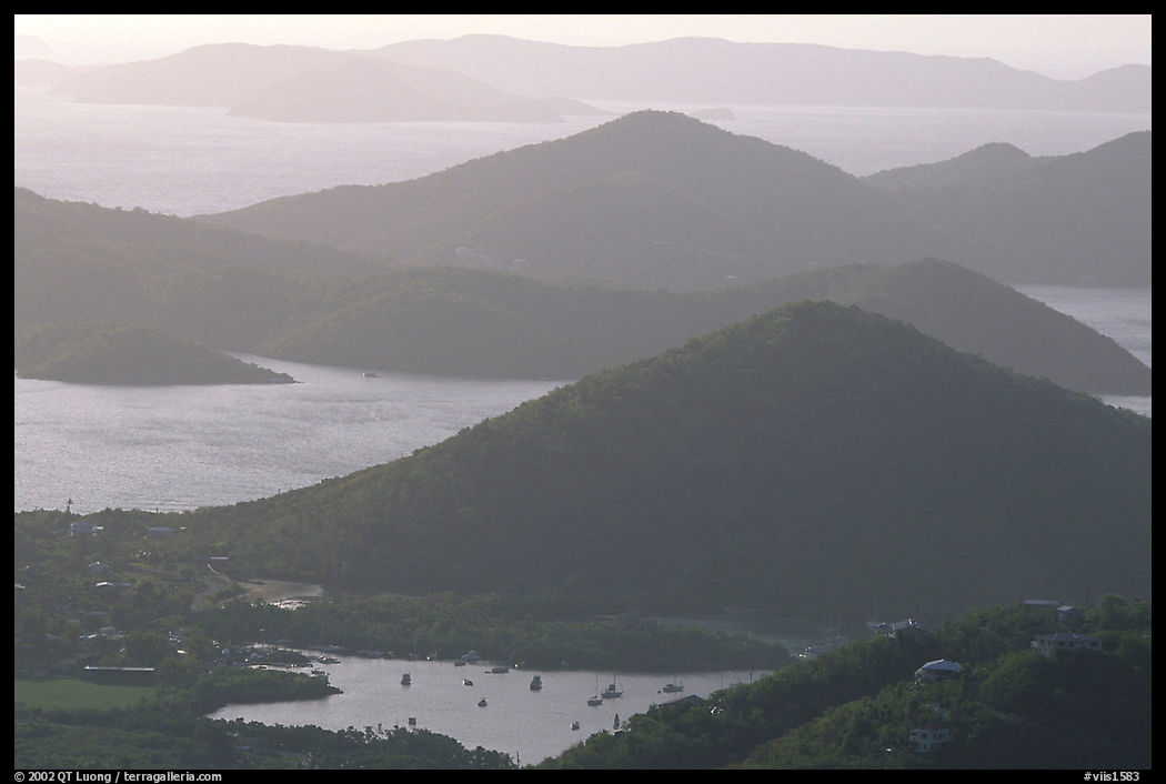 Coral Bay and hills. Virgin Islands National Park