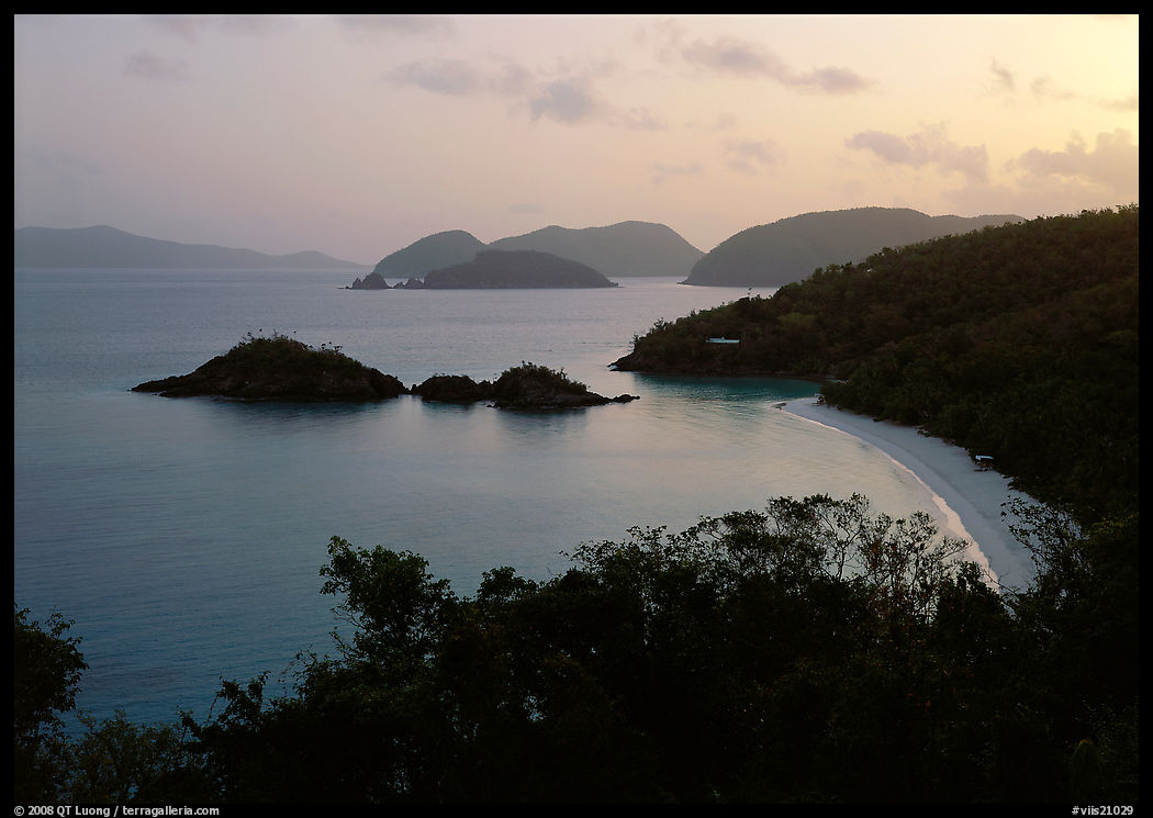 Trunk bay at sunrise. Virgin Islands National Park, US Virgin Islands.