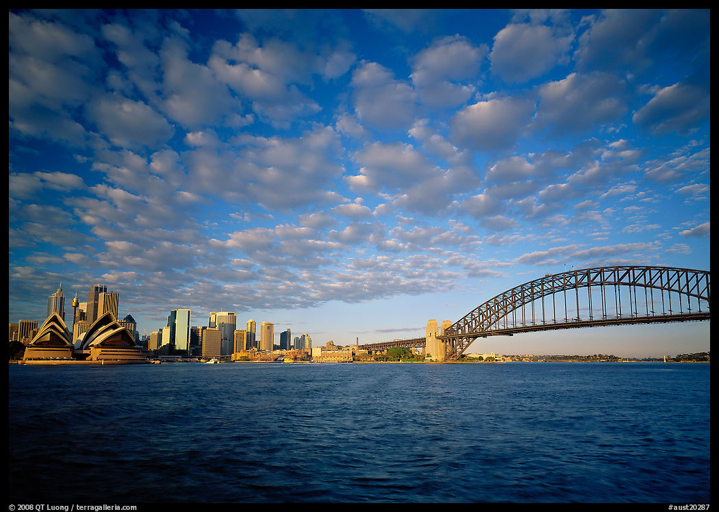 Opera House, skyline, and Harbor Bridge,. Sydney, New South Wales, Australia