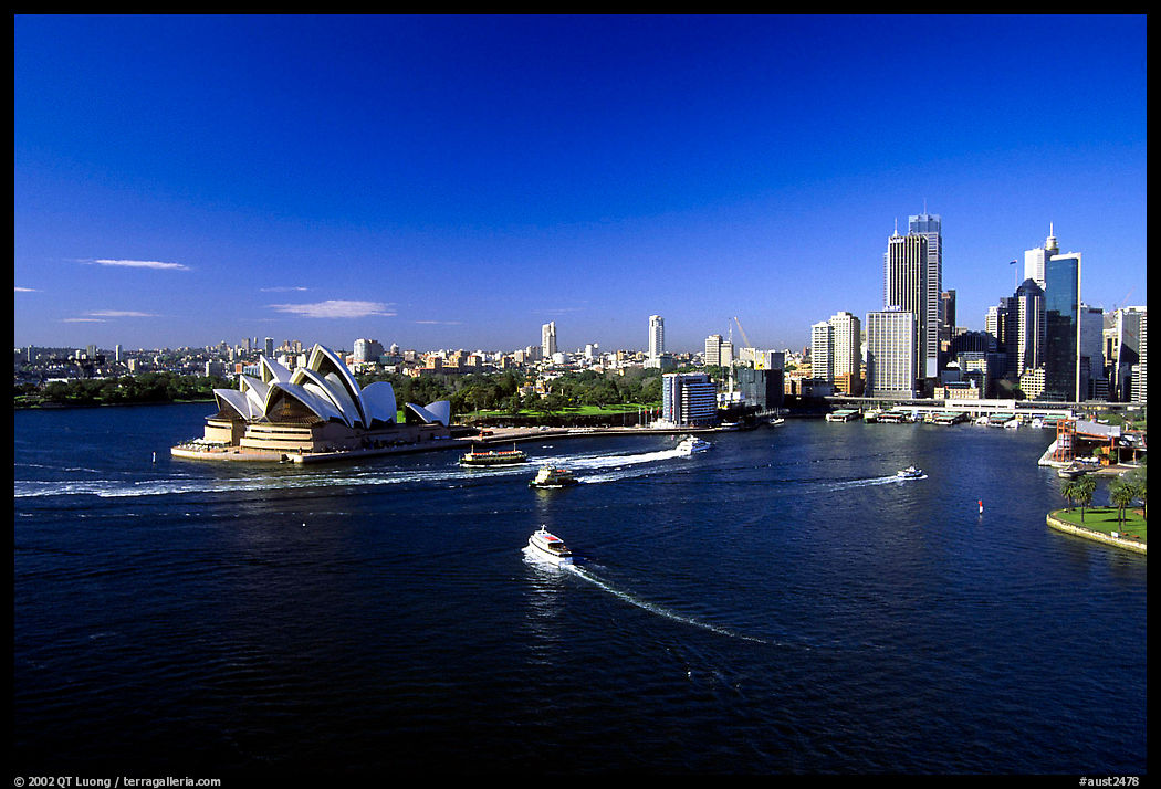 Opera house and Ferry harbour. Sydney, New South Wales, Australia