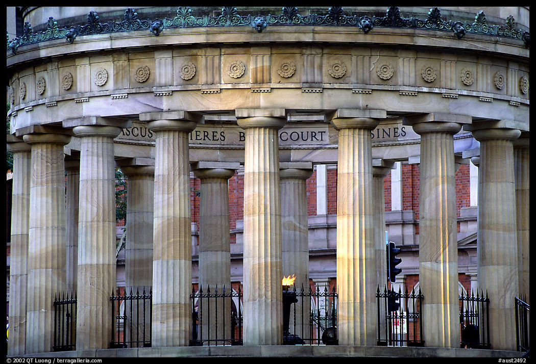 Greek revivalist cenotaph, Anzac Square. Brisbane, Queensland, Australia