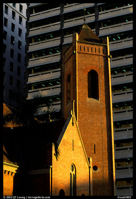 Red brick St Andrew's church. Brisbane, Queensland, Australia