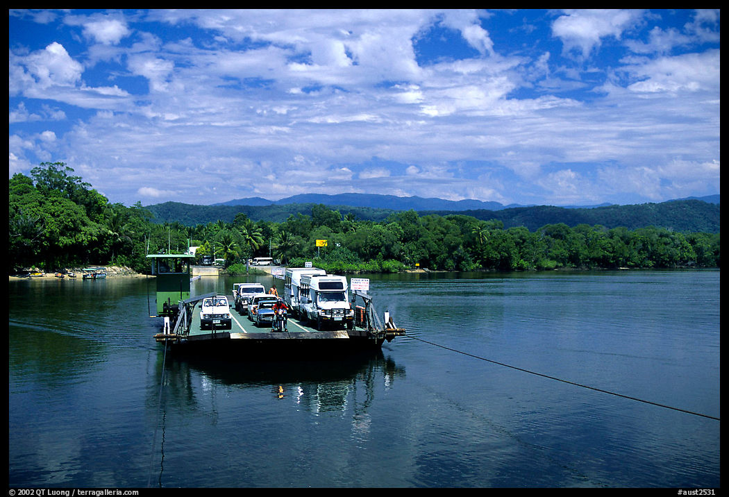 Daintree River ferry crossing. Queensland, Australia