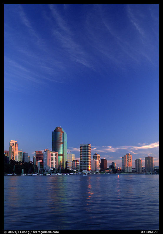 Brisbane River, sunrise. Brisbane, Queensland, Australia