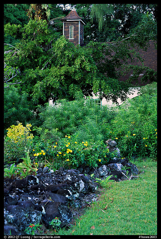 Graveyard of the Palapala Hoomau church in Kipahulu. Maui, Hawaii, USA