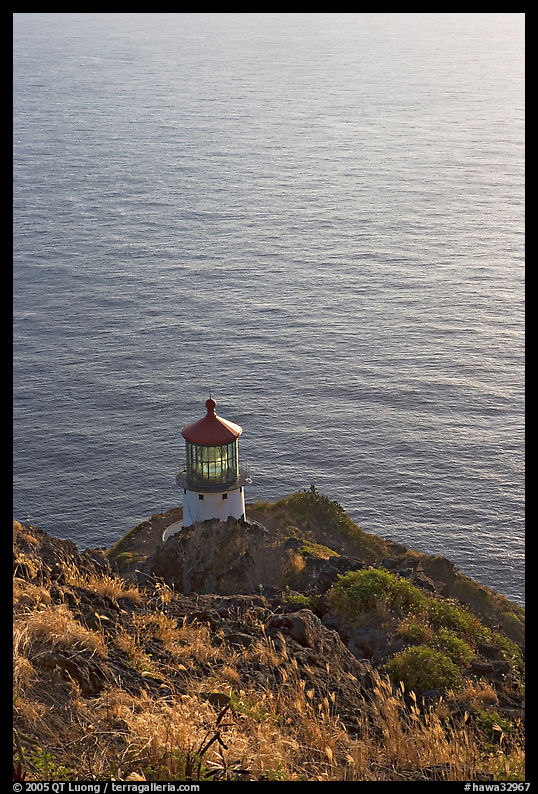 Makapuu head ligthouse, early morning. Oahu island, Hawaii, USA