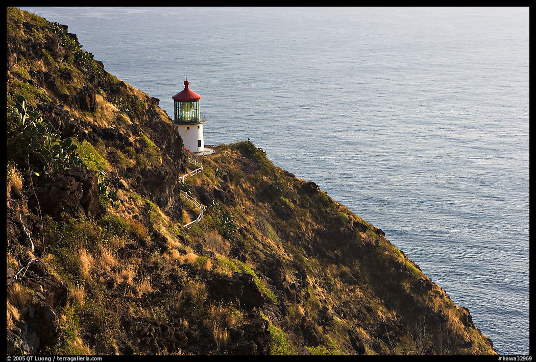 Makapuu head lighthouse, early morning. Oahu island, Hawaii, USA