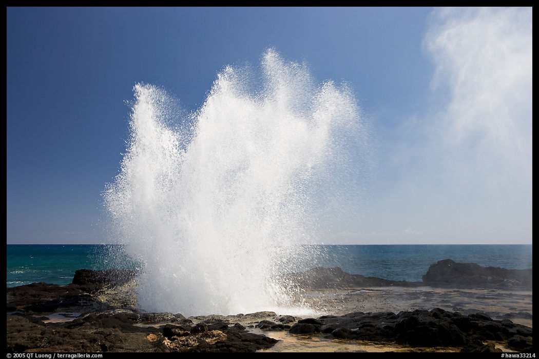 Spouting horn blowhole. Kauai island, Hawaii, USA
