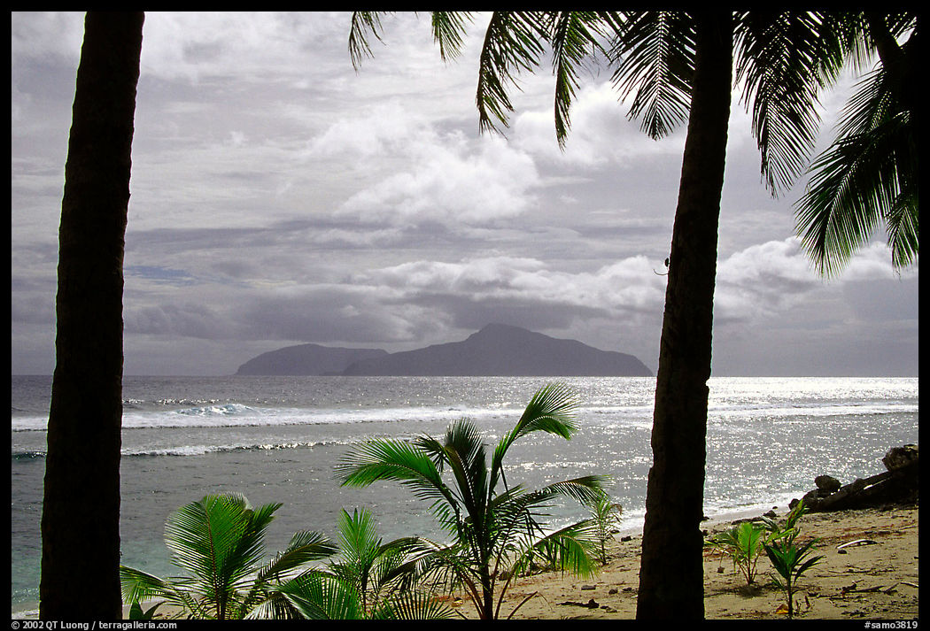 Olosega island seen from Tau. American Samoa