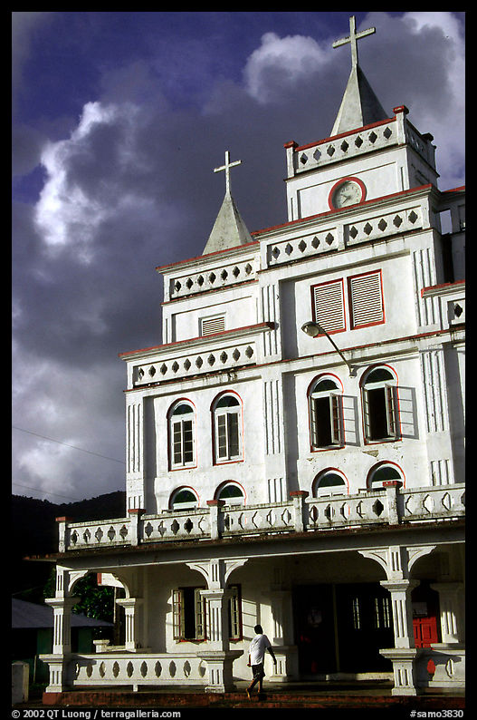 The main church in Leone, the first chuch on American Samoa. Tutuila, American Samoa
