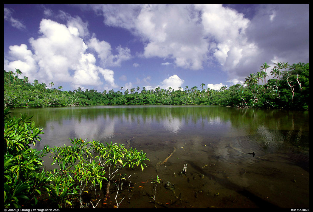 Pala quicksand lake. Aunuu Island, American Samoa