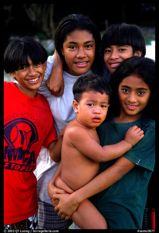 Children in Alofau. Tutuila, American Samoa
