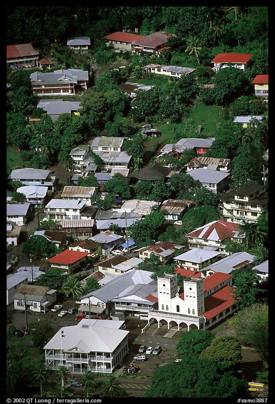 Fagatoga seen from Mount Alava. Pago Pago, Tutuila, American Samoa