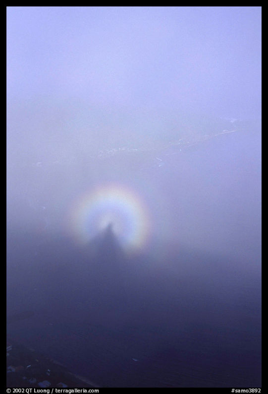 Specter of Broken in the fog of Mount Alava. Pago Pago, Tutuila, American Samoa