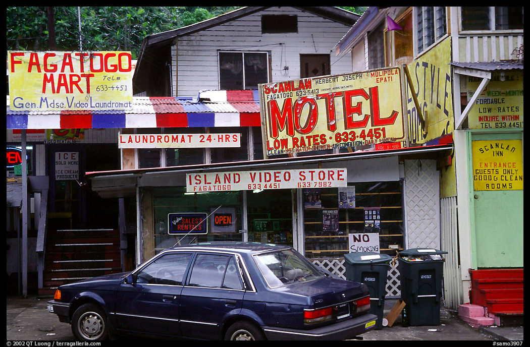 Slightly seedy area of downtown Fagatogo. Pago Pago, Tutuila, American Samoa