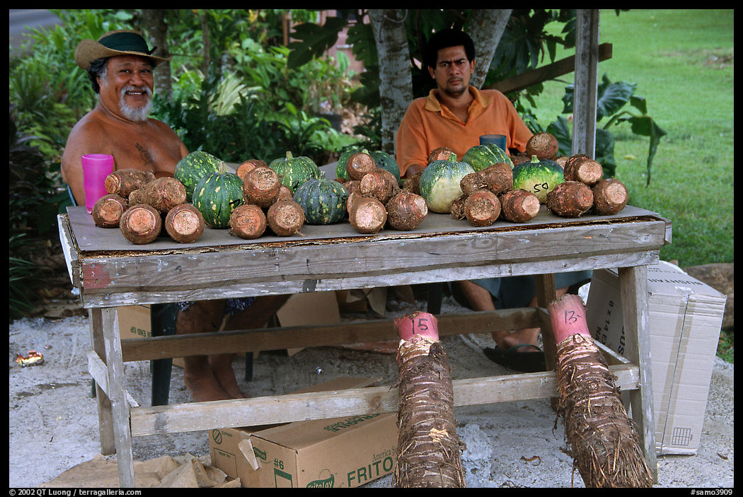 Vegetable stand in Iliili. Tutuila, American Samoa