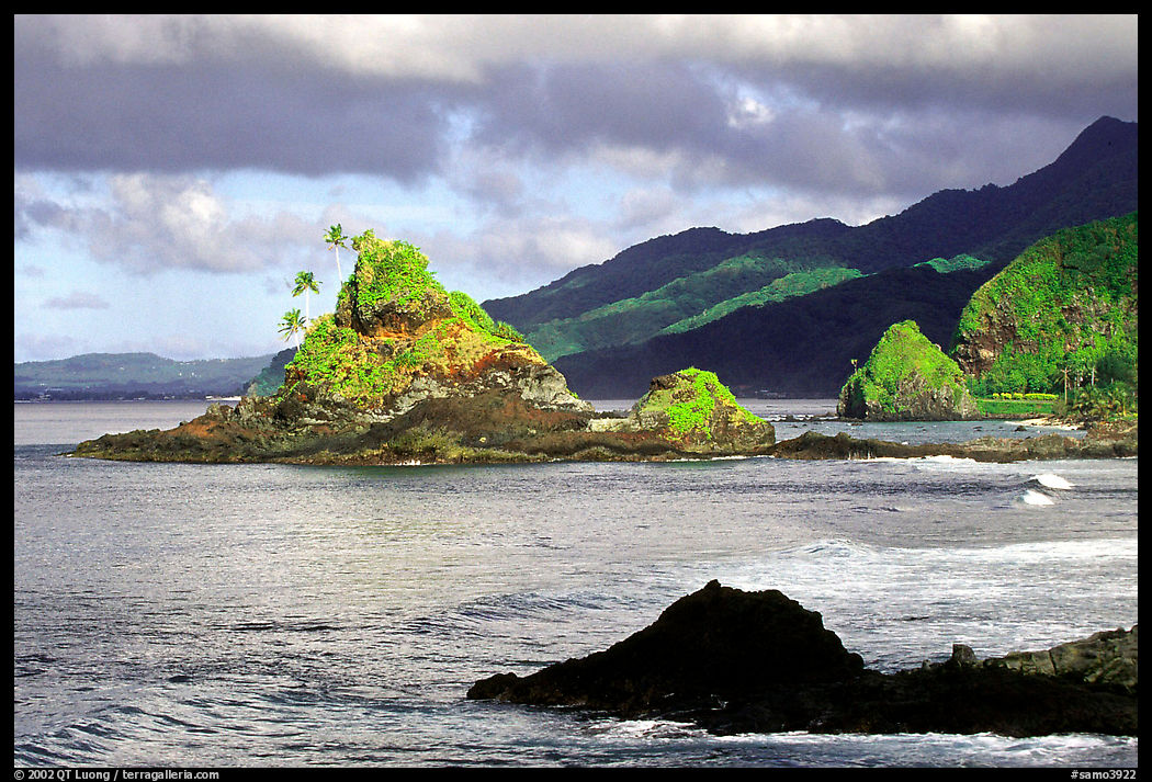 Rocky shore near Maa Kamela. Tutuila, American Samoa
