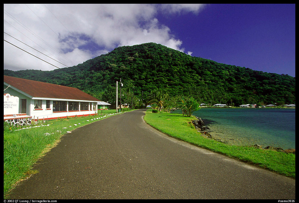 Masefau village. Tutuila, American Samoa