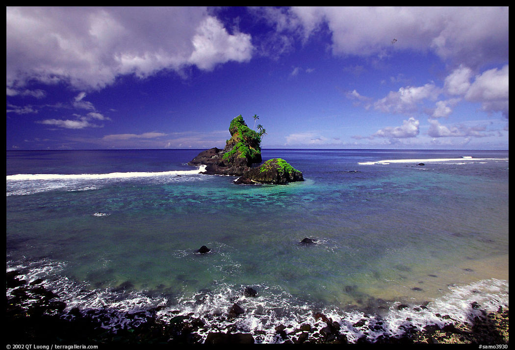 Rocky islet near Maa Kamela. Tutuila, American Samoa