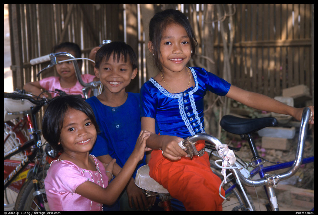 Children at the Apsara Arts  school. Phnom Penh, Cambodia
