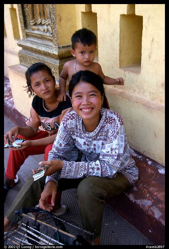 Children at Wat Phnom. Phnom Penh, Cambodia