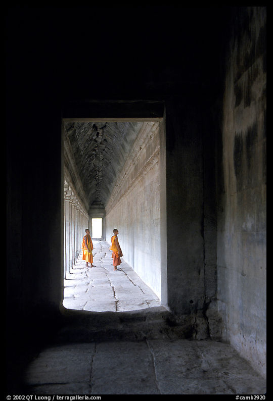The exterior deambulatory of Angkor Wat. Angkor, Cambodia