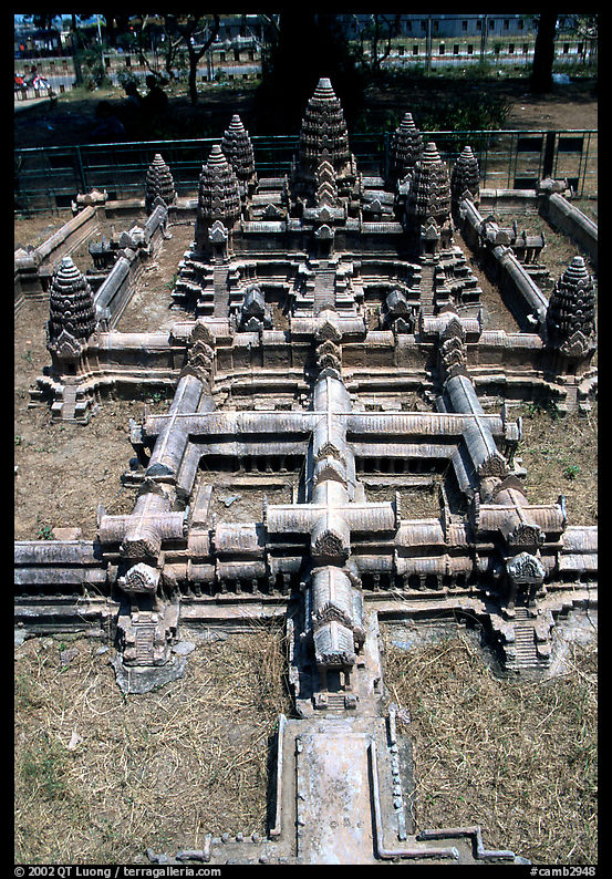 A model of Angkor Wat found in Phnom Phen. Angkor, Cambodia