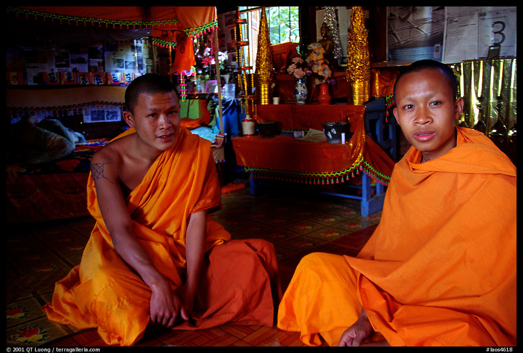 Buddhist novice monks. Luang Prabang, Laos