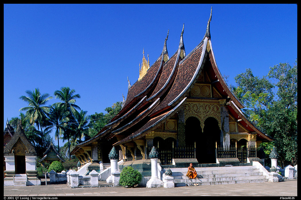 Front of the Sim of Wat Xieng Thong. Luang Prabang, Laos