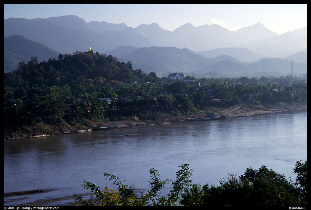The town accross the Mekong river. Luang Prabang, Laos