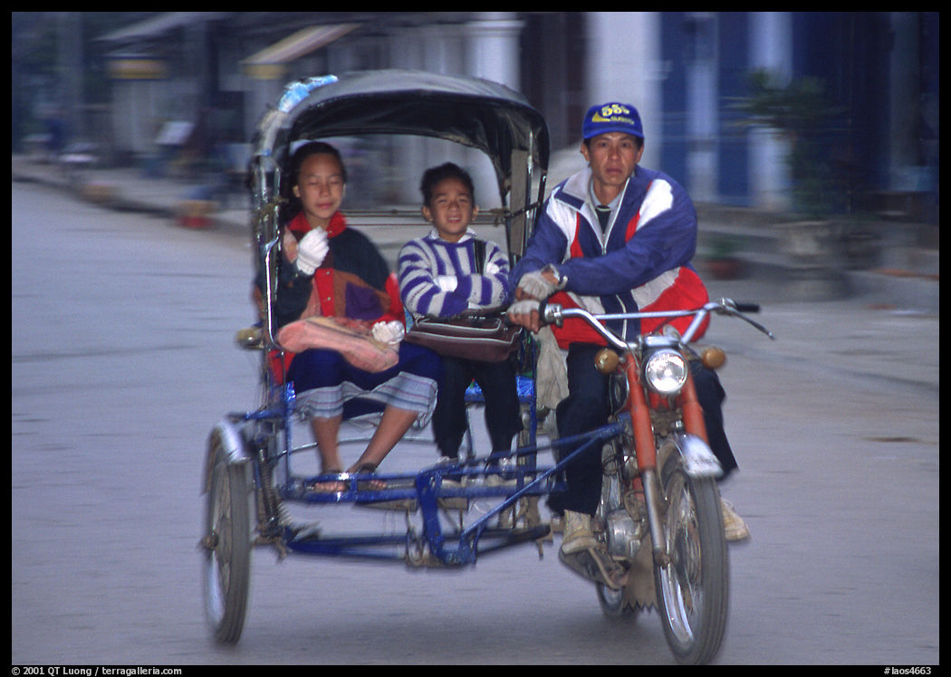 Motorized rickshaw, typical of this area. Luang Prabang, Laos