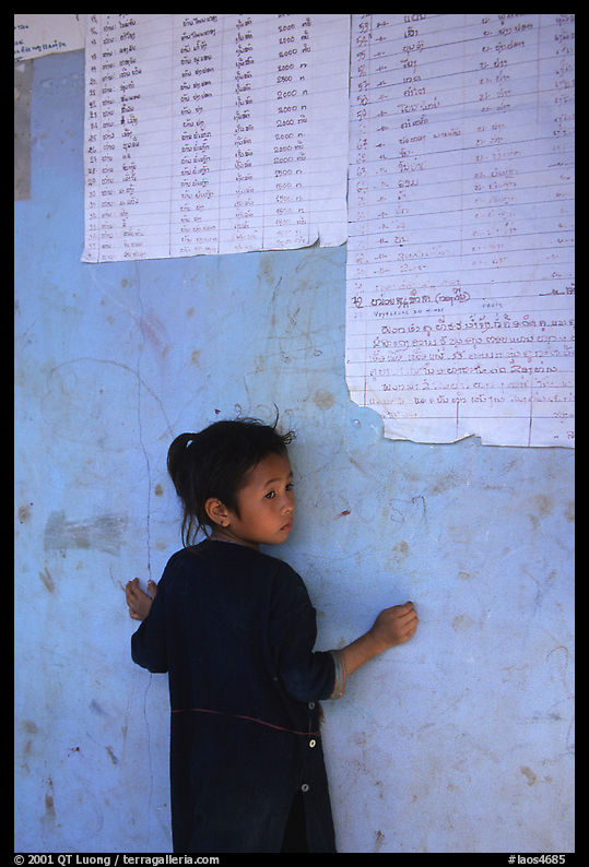 Girl of the Lao Huay tribe, Ban Nam Sang village. Laos