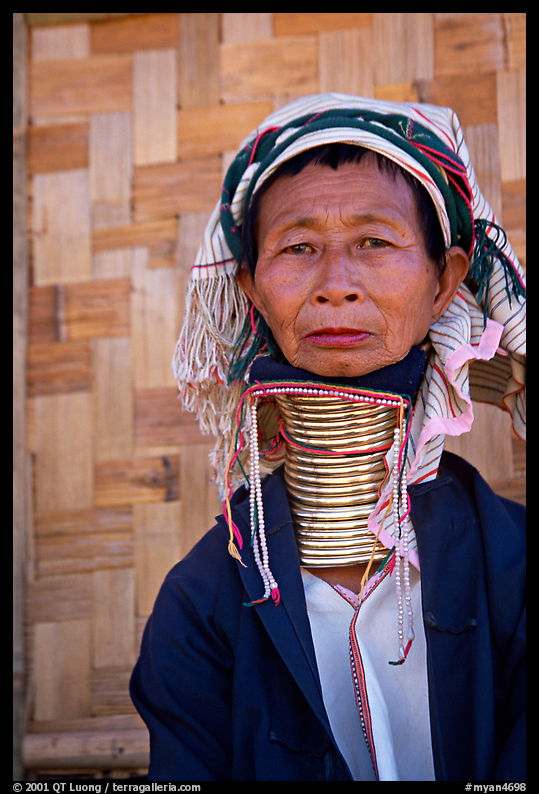 Old Padaung Woman,  Kalaw. Shan state, Myanmar