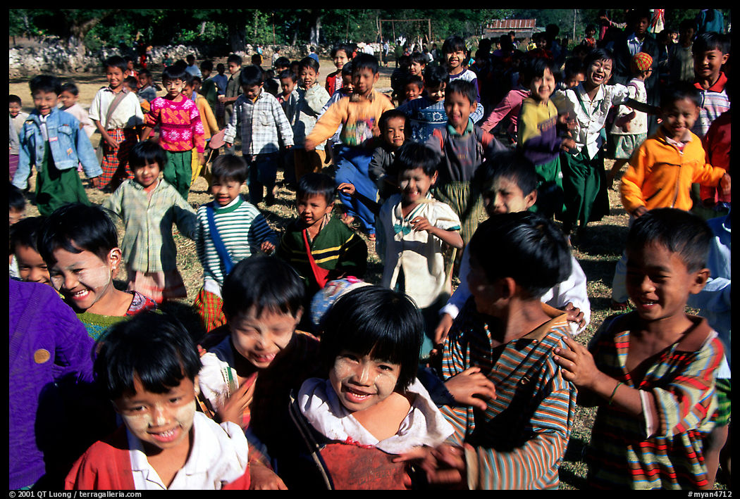 Children at a school. Mount Popa, Myanmar